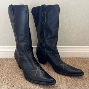 Franco Sarto Black Heeled Boots